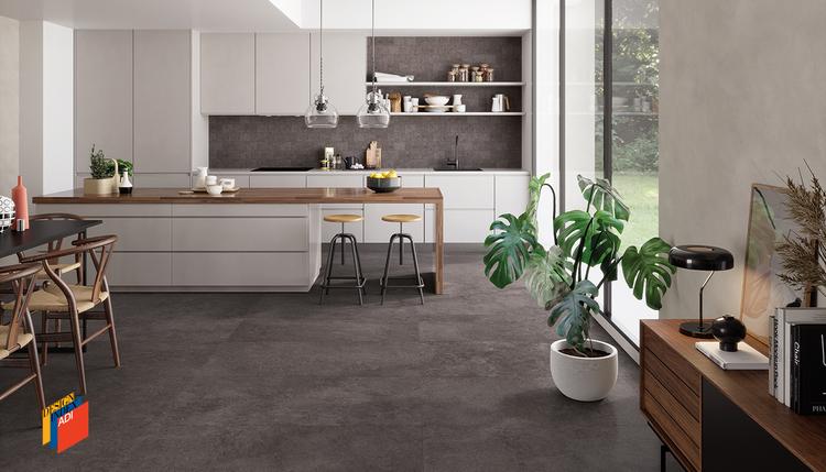 Landscape | Emilceramica Gres Porcelánico Emil Landscape Piedra Cocina Antracite Imagen Galería | Emilceramica