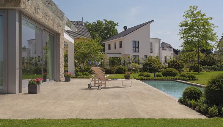 On Square | Emilceramica Gres Porcelánico Emil On Square Cemento Exterior Sabbia Imagen Galería | Emilceramica