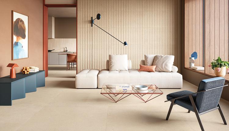 Pietra Essenza | Emilceramica Gres Porcelánico Emil Pietra Essenza Piedra Sala De Estar Mandorla Fondo,mandorla Dune Imagen Galería | Emilceramica