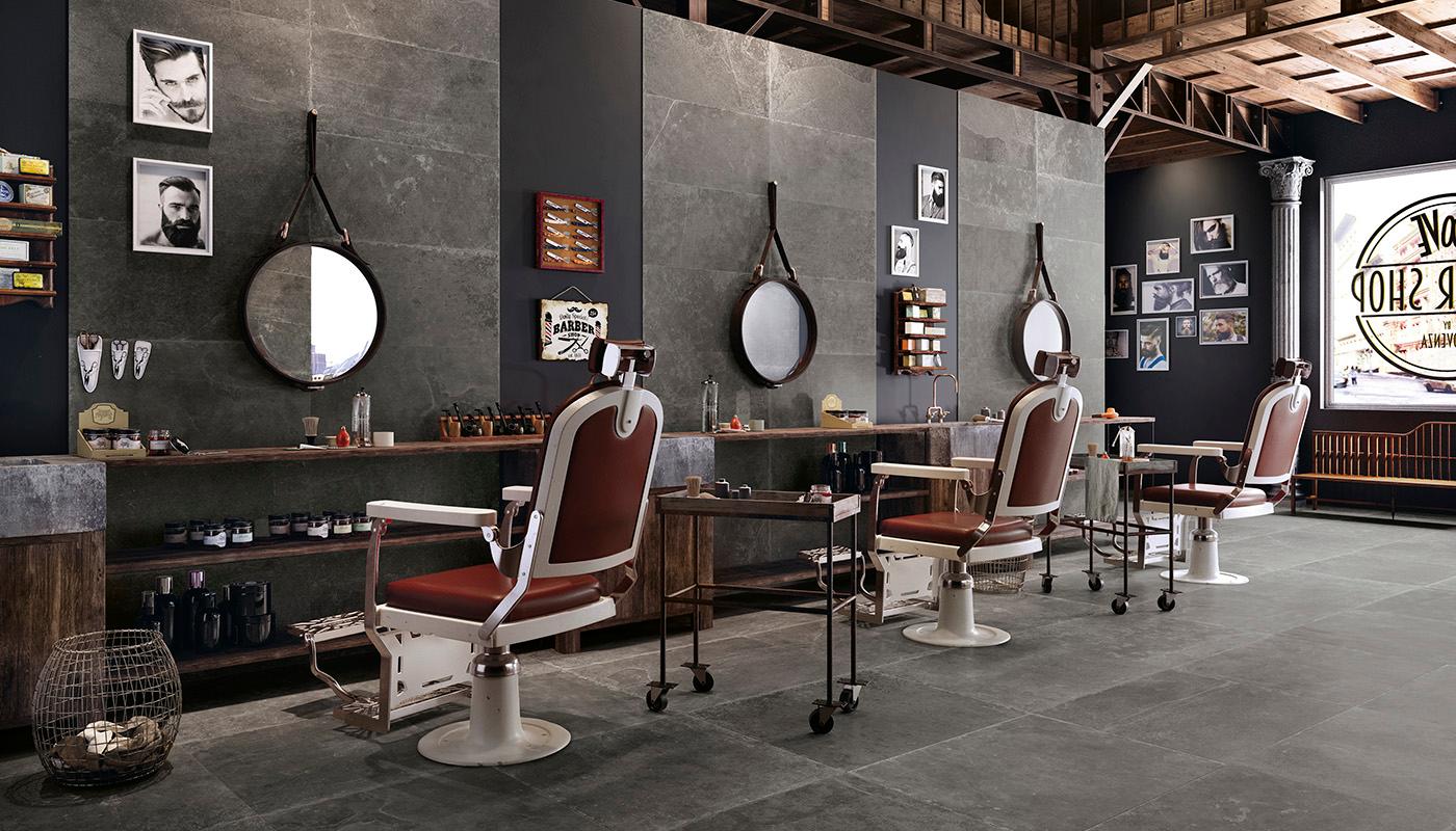 Gres Porcelánico Provenza Groove Piedra Espacios Públicos Mistique Black Imagen Galería | Emilceramica Gres Porcelánico Provenza Groove Piedra Espacios Públicos Mistique Black Imagen Galería | Emilceramica
