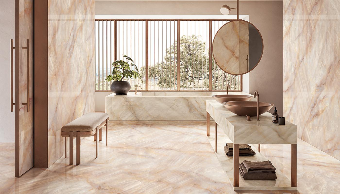 Gres Porcelánico Emil Tele Di Marmo Crystal Mármol Baño Extra Ivory Extra,extra Pink Extra Imagen Galería | Emilceramica Gres Porcelánico Emil Tele Di Marmo Crystal Mármol Baño Extra Ivory Extra,extra Pink Extra Imagen Galería | Emilceramica