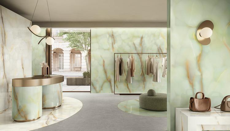 Tele di Marmo Pure Onyx | Emilceramica Gres Porcelánico Emil Tele Di Marmo Pure Onyx Mármol Negocio Onyx Perla ,onyx Giada Imagen Galería | Emilceramica