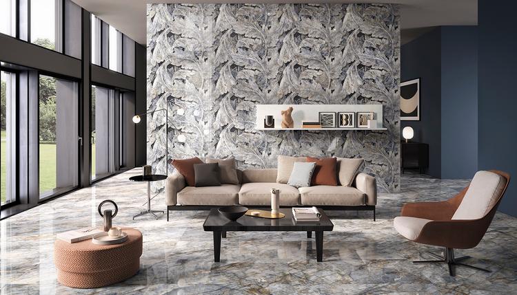 Tele Di Marmo Revolution | Emilceramica Gres Porcelánico Emil Tele Di Marmo Revolution Mármol Sala De Estar Blu Ande Imagen Galería | Emilceramica