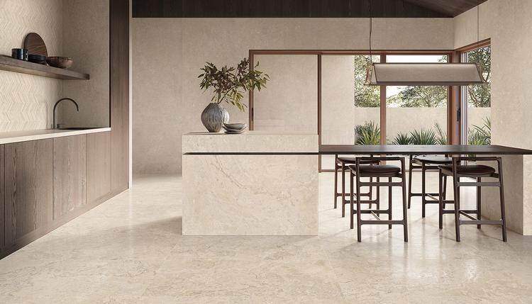 Unique Bourg | Emilceramica Gres Porcelánico Provenza Unique Bourgogne Piedra Cocina Beige Variée,beige Minimal,beige Pointes Imagen Galería | Emilceramica